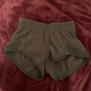 Lululemon sporty shorts olive green